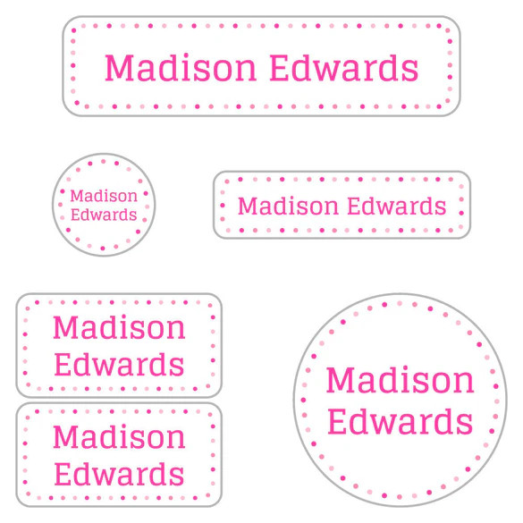 Dots Daycare Labels Pack | Name Bubbles