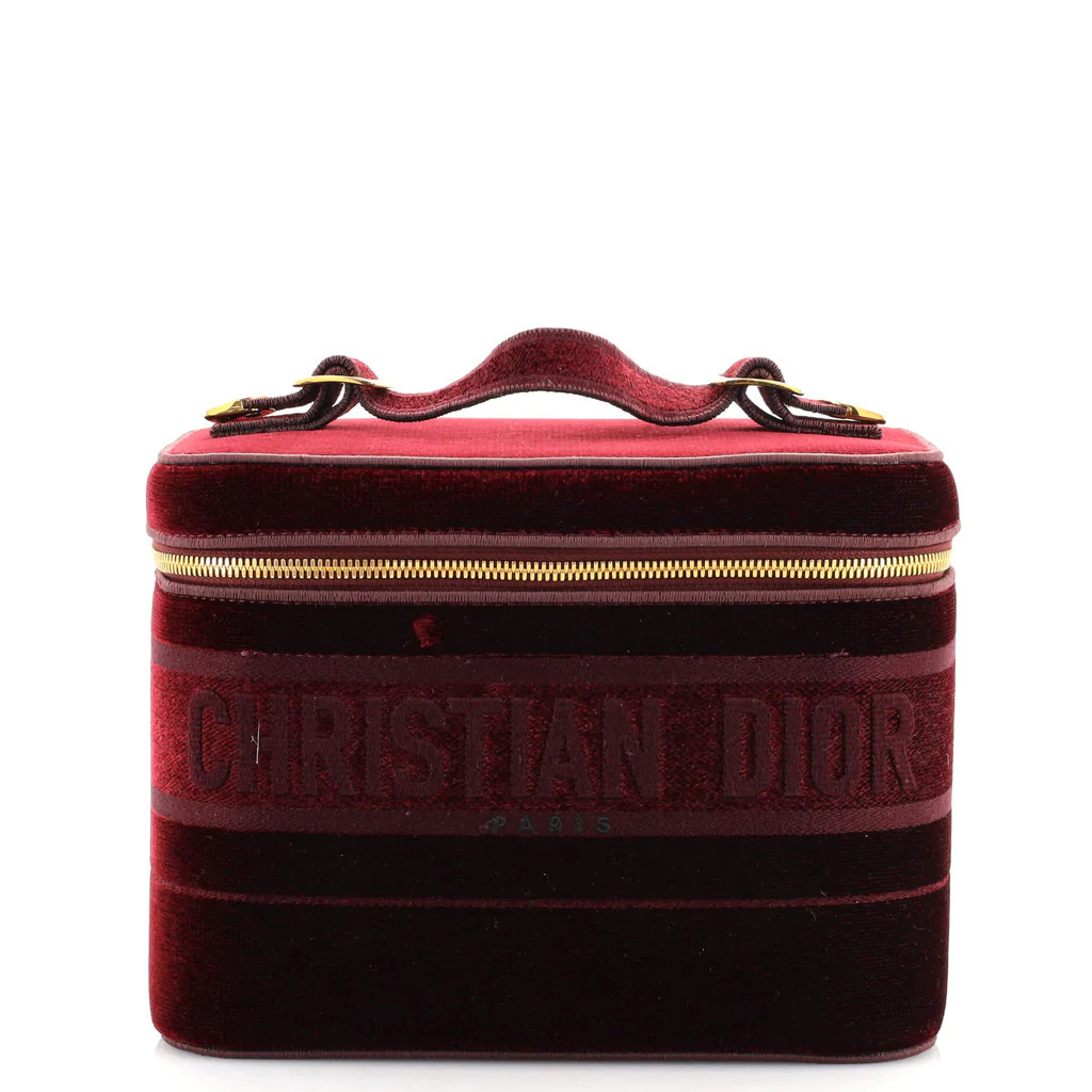 DiorTravel Vanity Case Embroidered Velvet | Rebag
