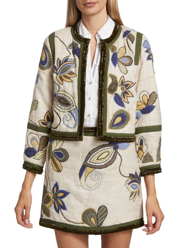Benicia Embellished Silk Jacket | Saks Fifth Avenue OFF 5TH