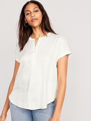Dolman-Sleeve Satin Shirt | Old Navy (US)