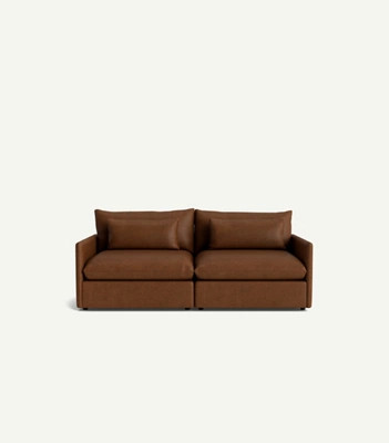 James Leather Two-Cushion Sofa | Anthropologie (US)
