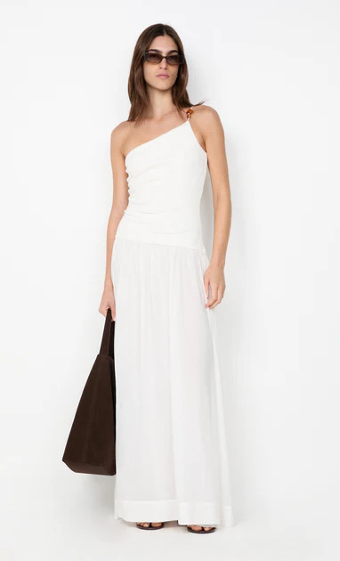 SABRINE ASYM MAXI DRESS - IVORY/WHITE | Bec & Bridge (Global)