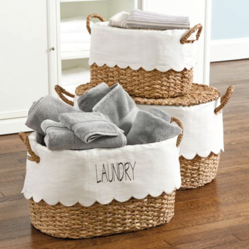 BW Wicker Stacking Storage Baskets | Ballard Designs, Inc.