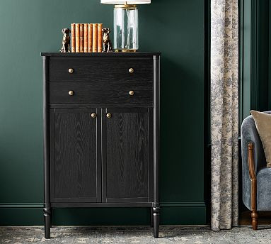 Chris Loves Julia Modern Traditional Tall 2-Drawer Dresser (33") | Pottery Barn (US)