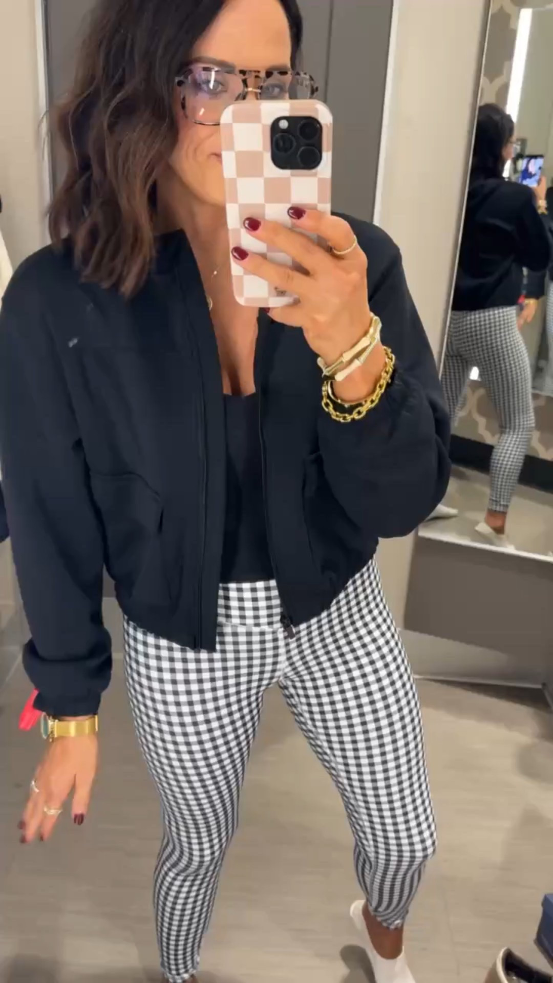 These leggings! I'm obsessed with this cute pattern. Loving how soft and affordable this outfit is from Target! 🤍 Perfect for running errands cute workout leggings soft target jacket black jacket cute pattern leggings Vintage Pickin 

#LTKmomlife #LTKdayinmylife #LTKootd