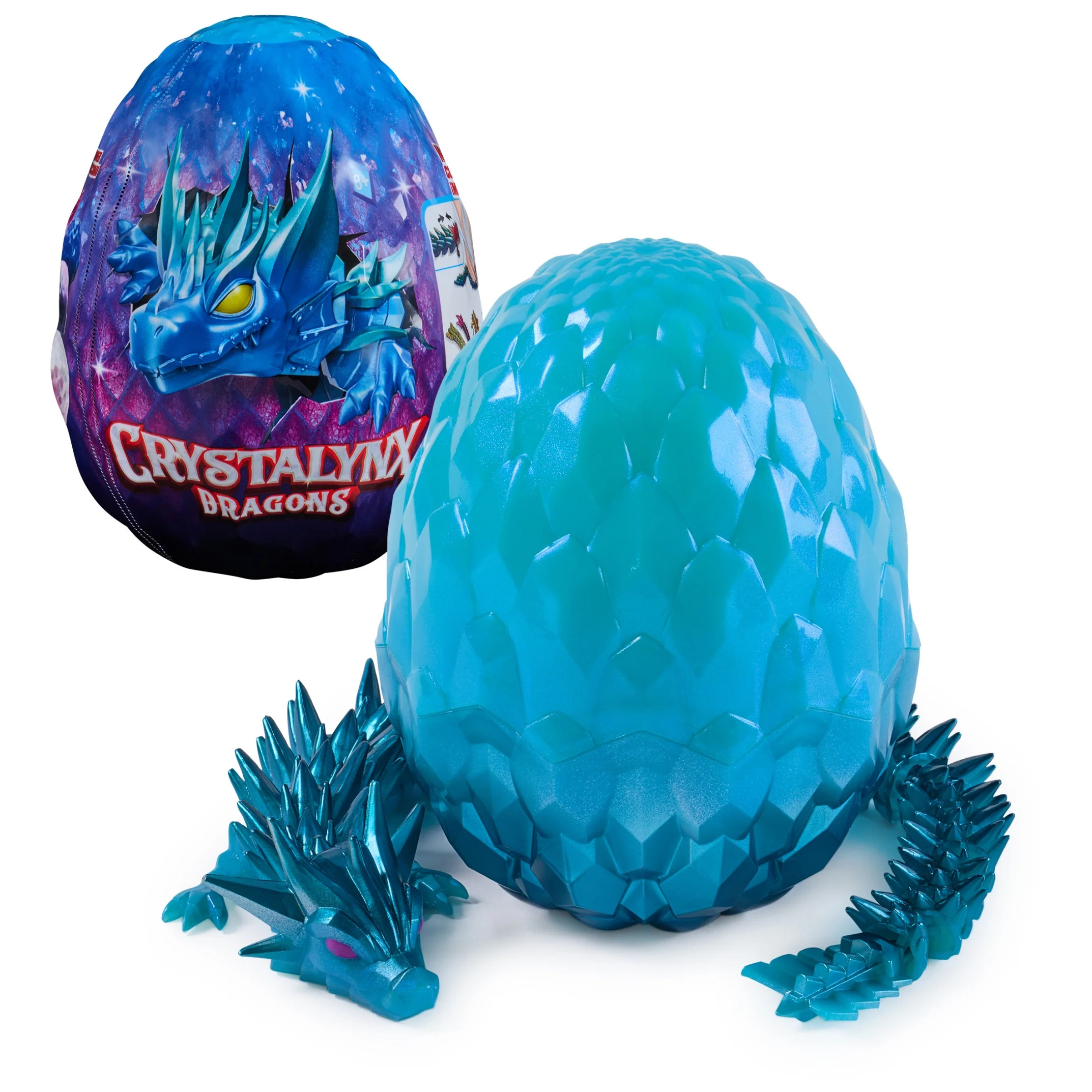 CrystaLynx Dragons, 12.5-inch Articulated Dragon Figure & Display Egg (Styles Vary) | Walmart (US)