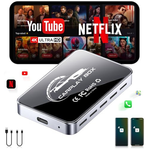 FAIMEE AI Box Wireless CarPlay & Auto Adapter - Plug & Play, Dual-Band WiFi, Bluetooth 5.0, 4K Video Support, Android 12.0 System, Compatible with Factory CarPlay & Android Auto （4GB RAM+32GB ROM） | Amazon (US)