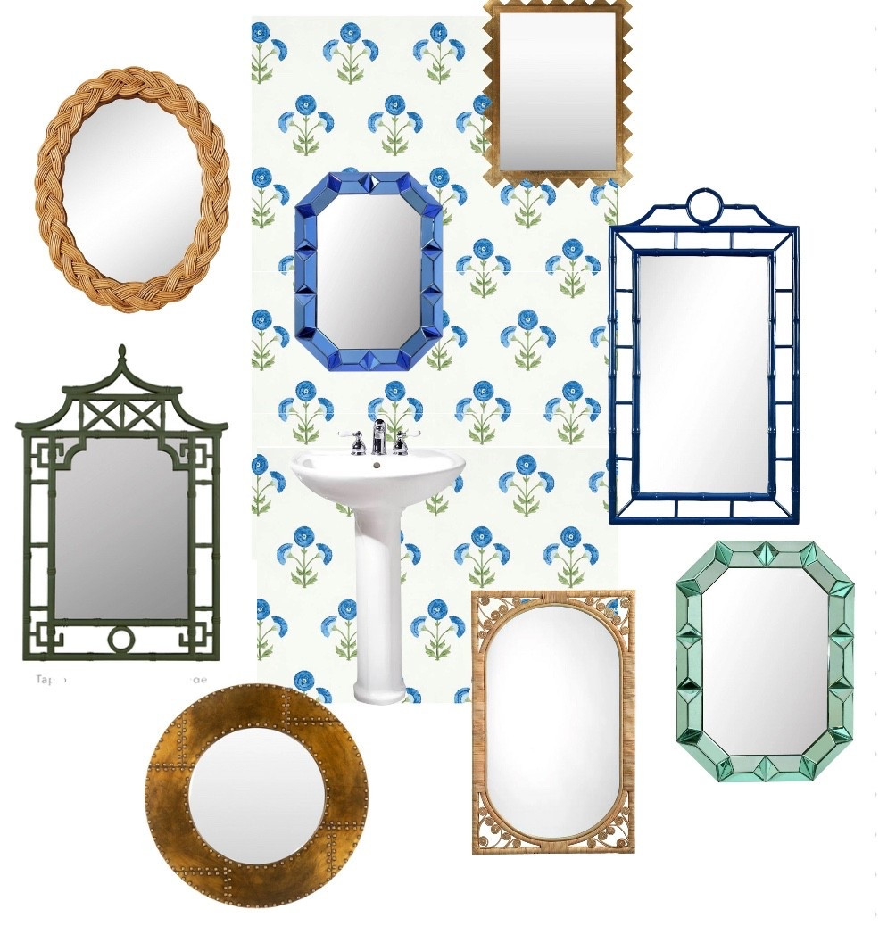 So many good options!! 
Q: this wallpaper with pedestal sink, need funky mirror


#LTKStyleTip #LTKHome