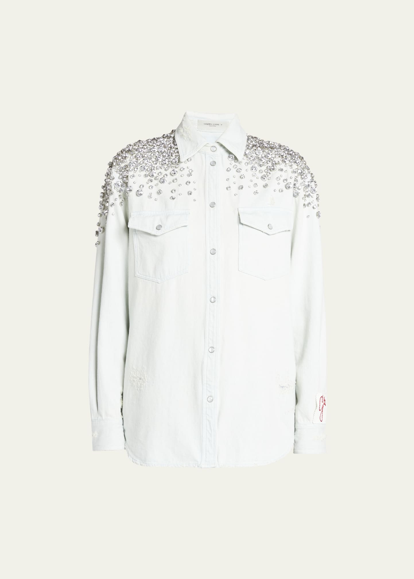 Golden Goose Golden Embellished Boyfriend Shirt | Bergdorf Goodman