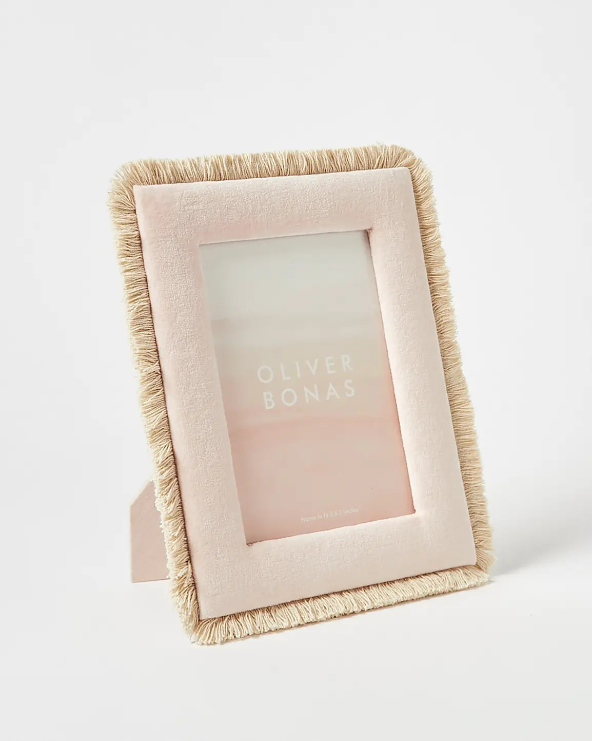 Issey Fringed Natural Photo Frame 5x7" | Oliver Bonas (Global)