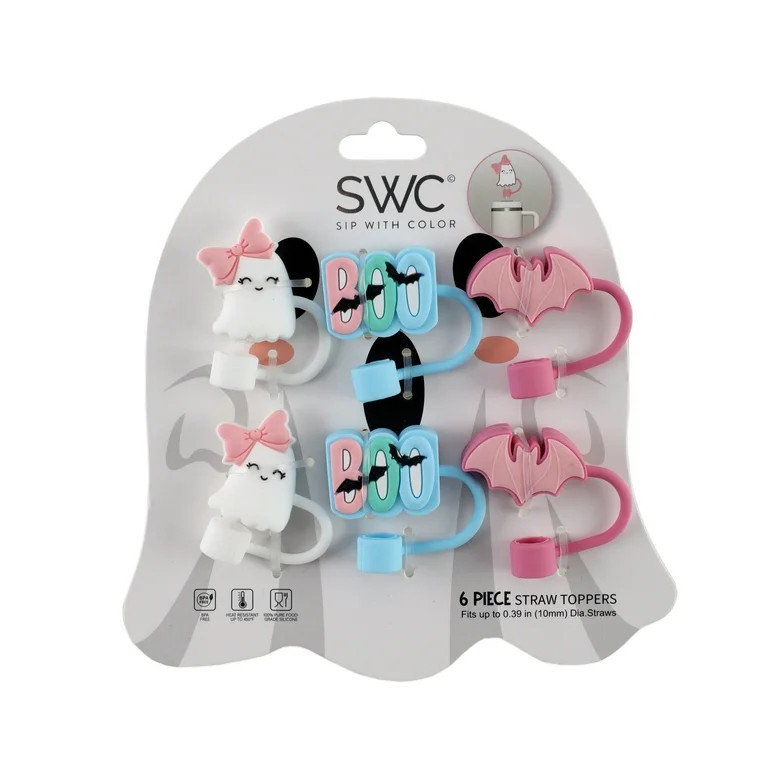 CWC 6 PC STRAW TOPPERS GHOSTWHIT | Walmart (US)