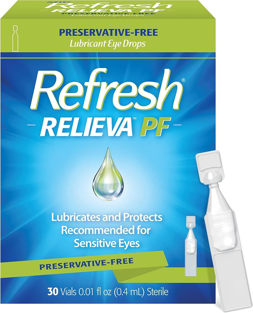 Refresh Relieva PF Lubricant Eye Drops, Preservative-Free, 0.01 Fl Oz Single-Use Containers, 30 C... | Amazon (US)