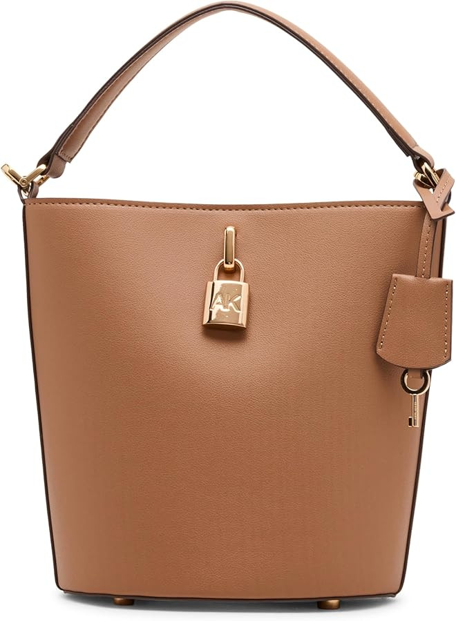 Anne Klein Women's Small Lock Bucket With Convertible Strap | Amazon (US)