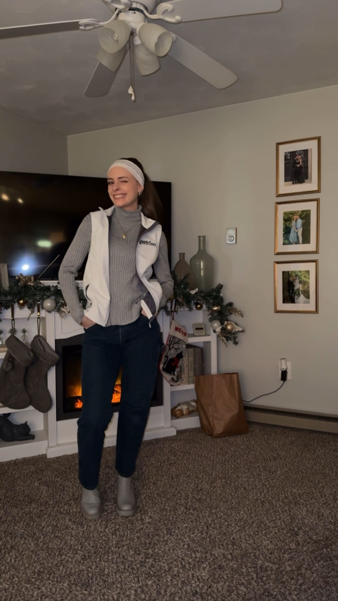 1/14/26 ootd!

Turtleneck: Nine West (thrifted)
Vest: Port Authority (from my work)
Jeans: Boys Wrangler (thrifted)
Boots: Sam Edelman



Winter work outfit of the day comfy casual office outfit for the colder months in the Midwest graphic design office job