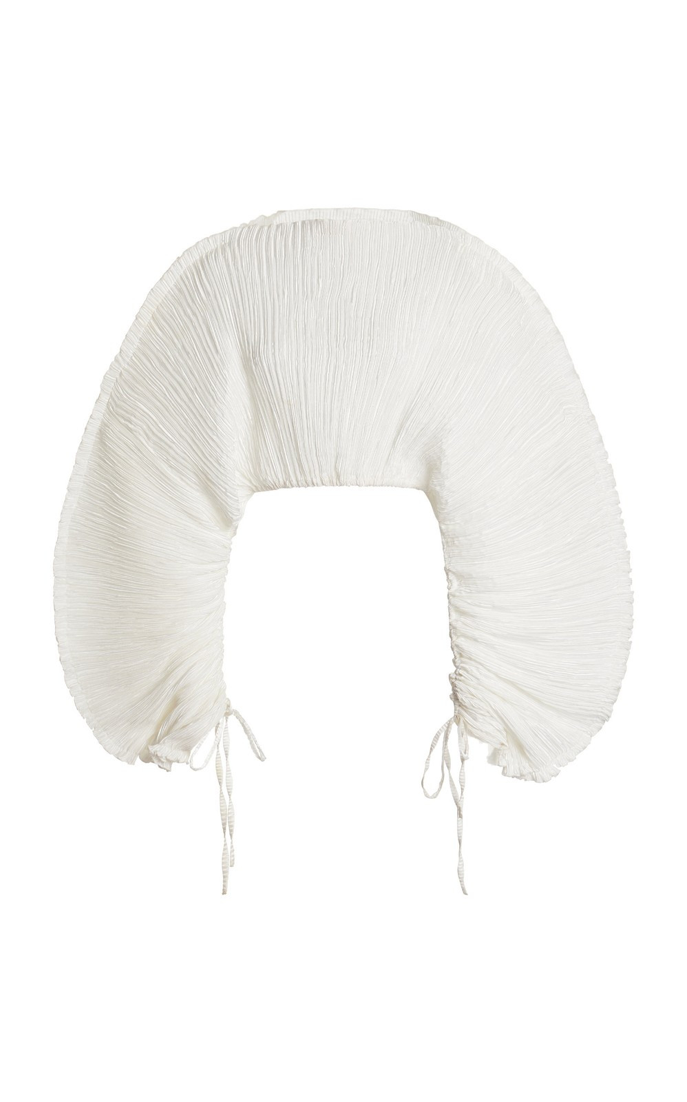 Mala Tie-Detailed Plissé-Satin Top | Moda Operandi Global