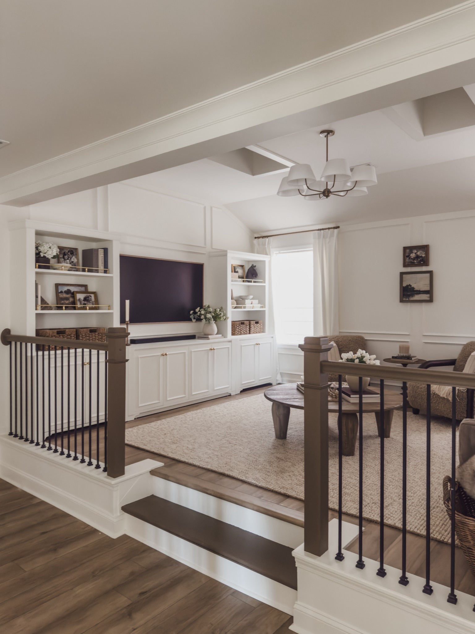 One change in my media center was painting my cabinets and hutch to match my walls. This DIY gave a more, built-in, designer feel without entirely reimagining the space! It gives such a cozy, cohesive feel.

Home finds, neutral home inspo, collected style, furniture favorites, neutral wood tones, cozy media center, spring refresh, upholstered sofa, neutral area rug, brass detail, linen curtain, round coffee table, cozy throw pillow, throw blanket, floor lamp, faux florals, brass lighting, roman shades, cozy accent seating, Wayfair, Pottery Barn style, Joss and Main, Castlery, found it on Amazon, Magnolia, Etsy, Four Hands, Two Pages, Perigold, shop the look!

#LTKHome #LTKSeasonal