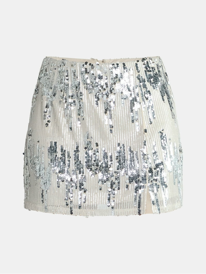 Madden NYC Women's Sequin Mini Skirt, Sizes XXS-XXL | Walmart (US)