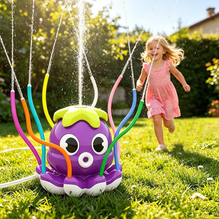 Wasserspielzeug f\u00fcr Kinder Wasserspritzspielzeug Oktopus Garten -Lila | Amazon (DE)