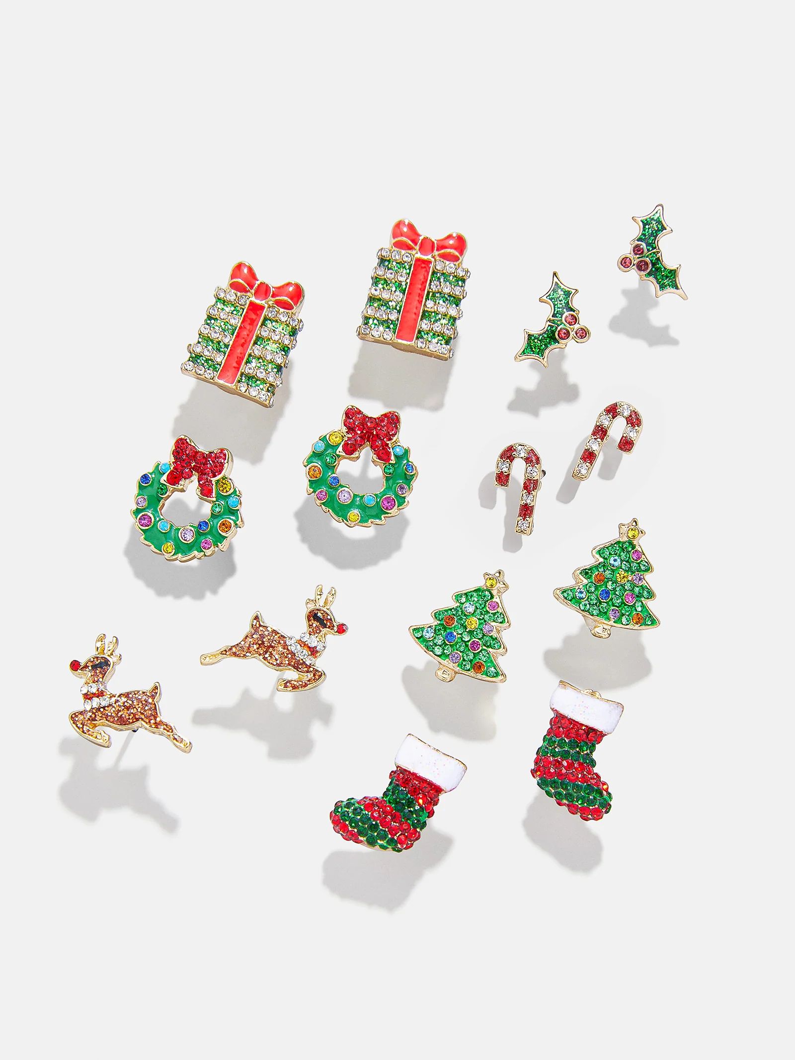 Mini Holiday Motif Earrings - Candy Cane Studs | BaubleBar (US)