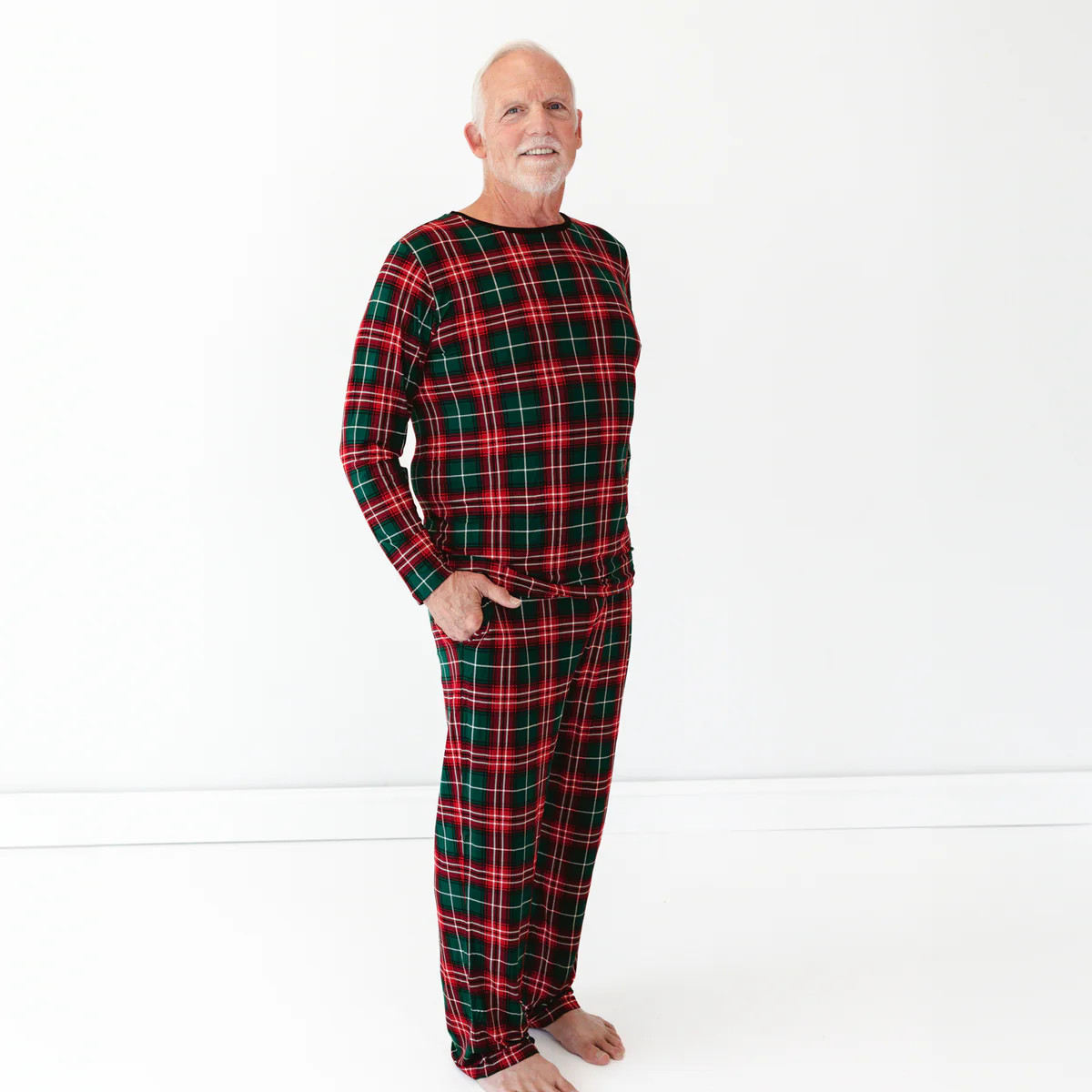 Fireside Plaid Men's Pajama Top | Little Sleepies
