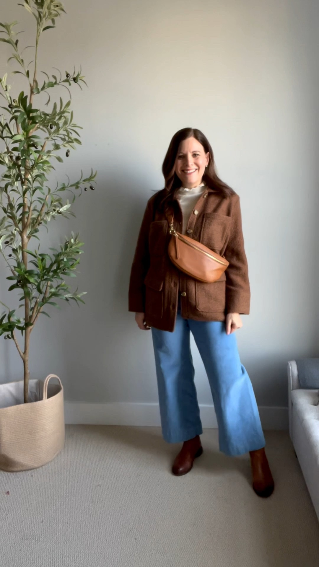 Today’s outfit to take Zuzu to the vet. She’s 15 and started limping this weekend. But she’s on the mend now and doing much better. I matched my outfit to her because I knew it would be covered in dog hair after our visit. These light blue cords are old but the same color is available from LOFT (tts). A similar cream ruffle neck turtleneck is linked. I wear this Walmart brown shacket in a medium, but a small would also work. These brown Chelsea boots are old and I will never get rid of them. I linked a similar pair.

#LTKOver40 #LTKootd #LTKMidsize