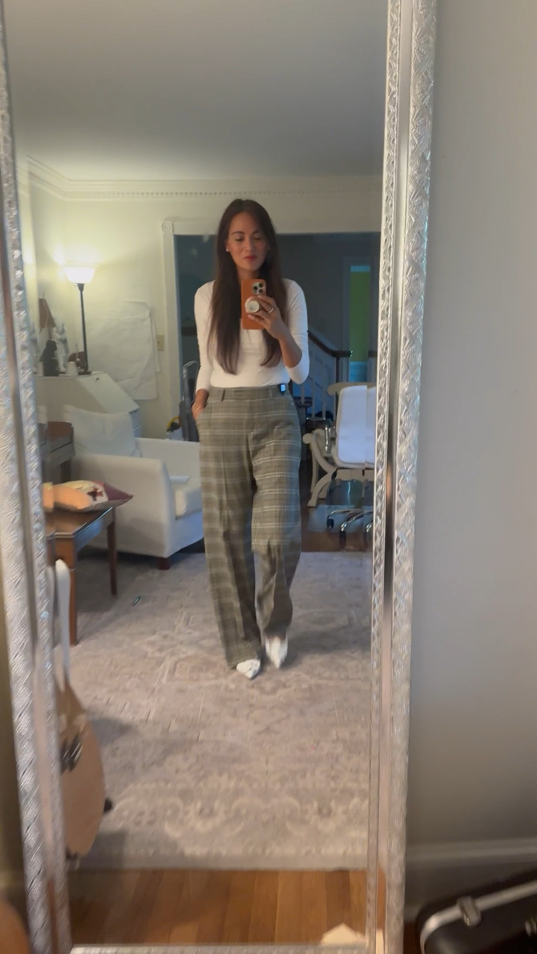 These are the pointiest shoes of all time but switch them out for a pair of chucks and I’ve basically replicated something I would have worn in 9th grade. It’s the bodysuit x plaid pants of it all. 

Sized up in the shoes and got them on sale. Wore them at work all day, no problem. 

#LTKFindsUnder50 #LTKOver40 #LTKWorkwear