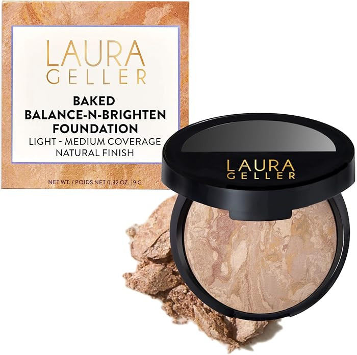 LAURA GELLER NEW YORK Award-Winning Baked Balance-n-Brighten Color Correcting Powder Foundation -... | Amazon (US)