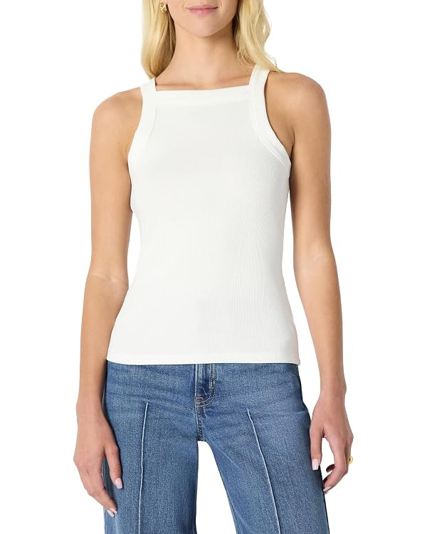 Amazon Essentials Women's Slim-Fit Stretch Rib High-Neck Tank with Consistent Stretch | Amazon (US)