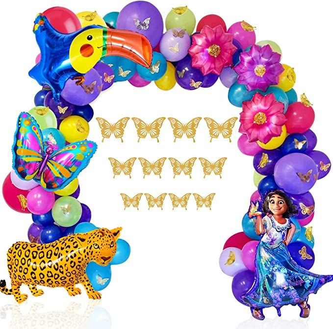 Encanto Birthday Party Supplies, 142Pcs Balloons Arch Garland Kit, Assorted Latex Balloons, Mirab... | Amazon (US)