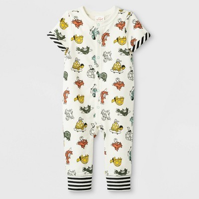 Baby Boys' "Turtles" Snap Front Romper - Cat & Jack™ Cream | Target