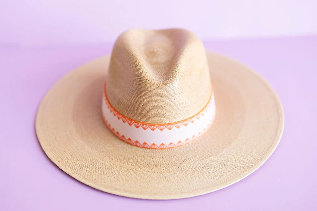 Orange and White Blanket Stitch Band | Bandette Bands