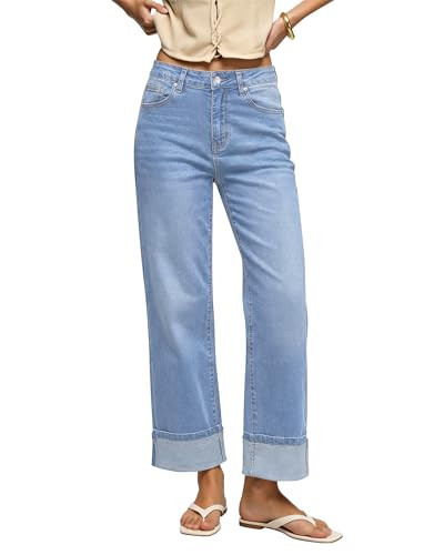 GRAPENT High Waisted Pants for Women Jean Sweatpants Women Womens Denim Jeans Womens Jeans High Waisted Stretchy Lakeside Blue Medium Fits US Size 8 to 10 | Amazon (US)