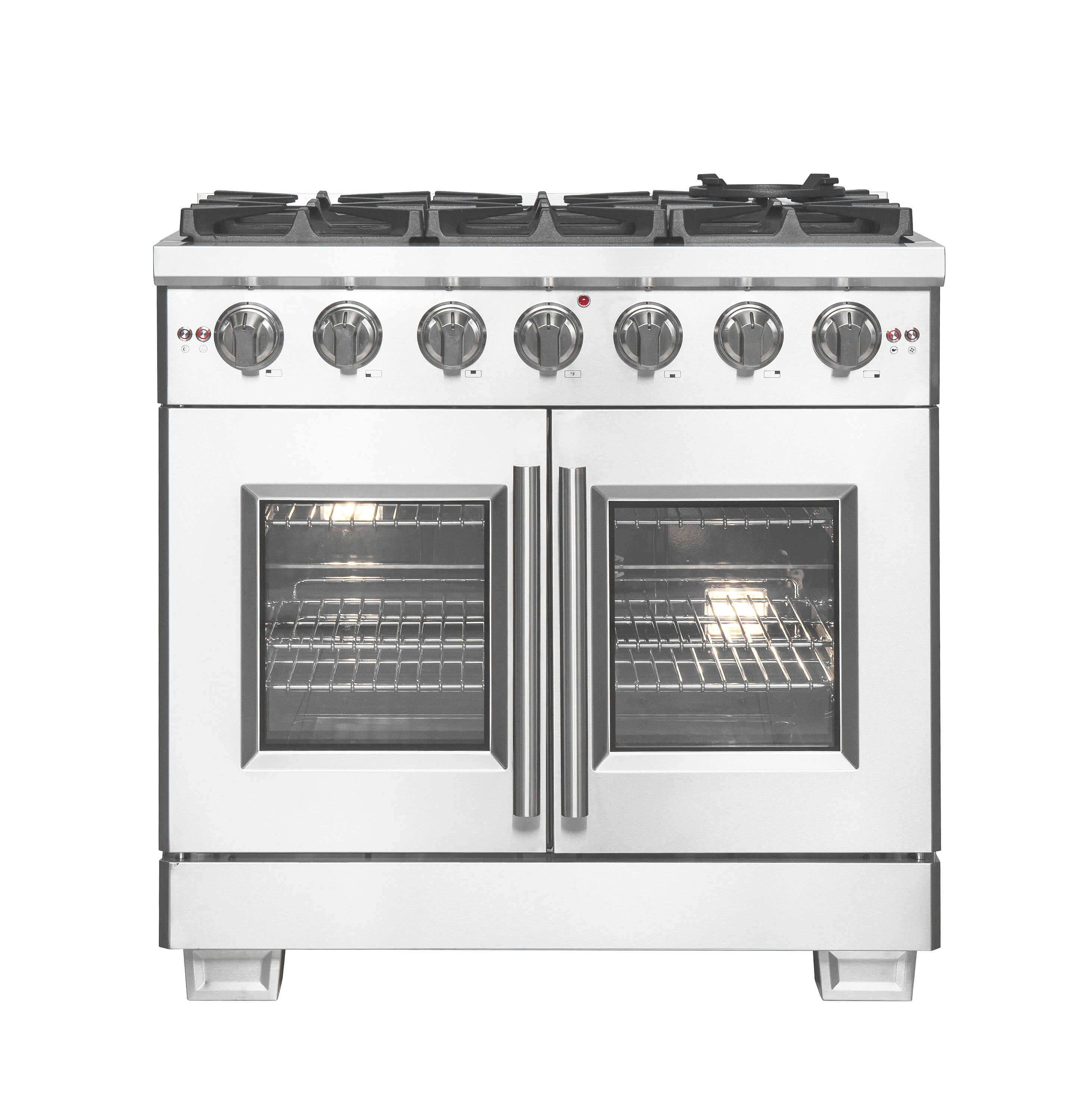 FORNO Capriasca 36-in 6 burners 5.36-cu ft Air Fry Convection Oven Freestanding Natural Gas Range ( Stainless Steel ) | FFSGS6460-36 | Lowe's