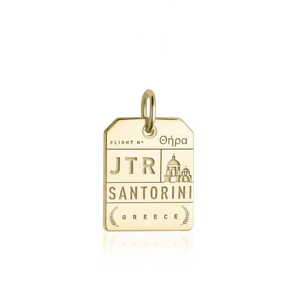 Gold Charm, Santorini Luggage Tag | Jet Set Candy (US)
