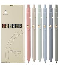 Ddaowanx Gel Pens, 6 Pcs 0.5mm Quick Dry Black Ink Pens Fine Point Smooth Writing Pens, Cute Offi... | Amazon (US)