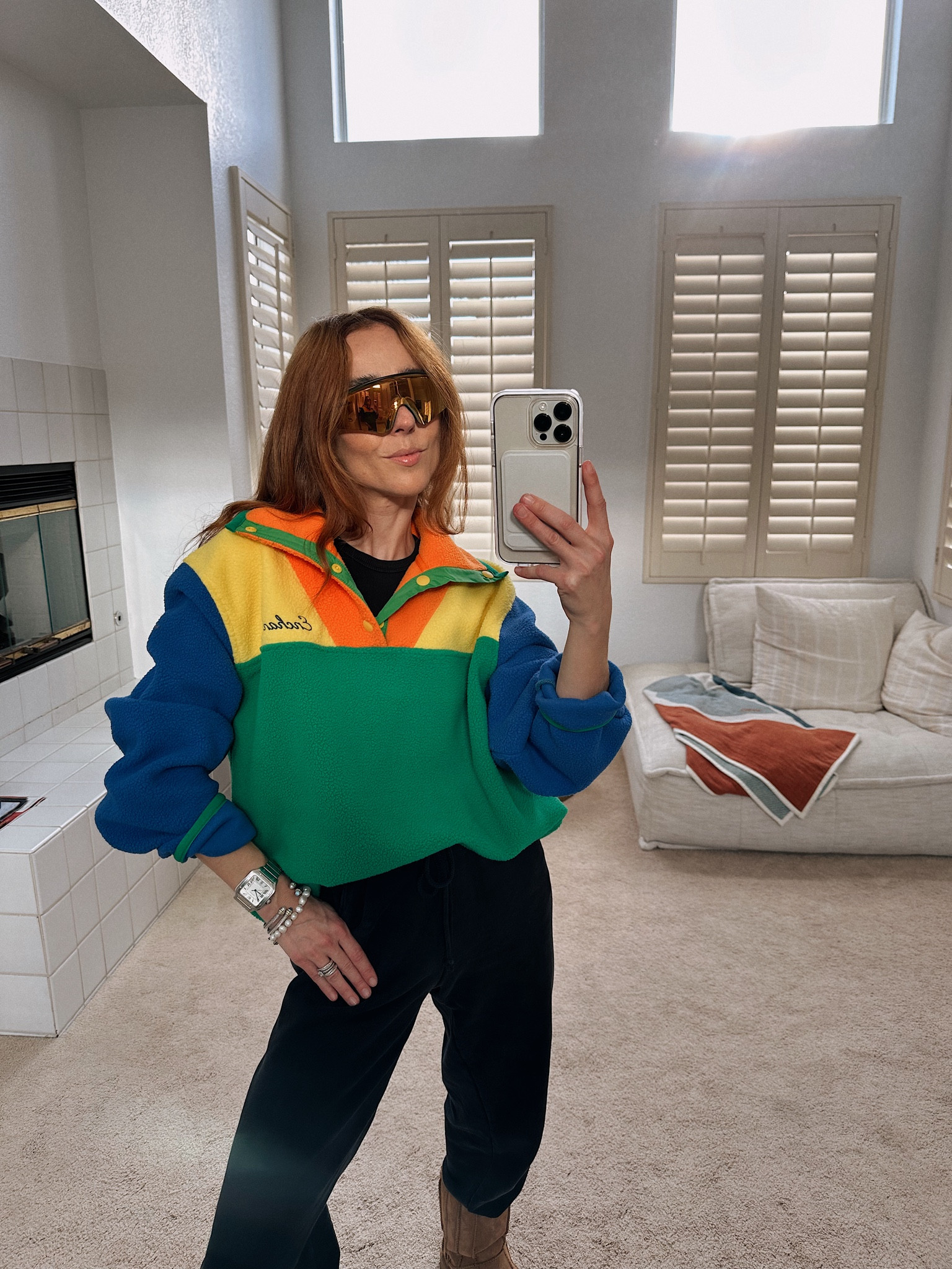 A colorful fleece jacket is just what your casual winter outfits need. Pair with sporty sunglasses for a nod to après ski style. 



#LTKstyletip #LTKsalealert #LTKHoliday