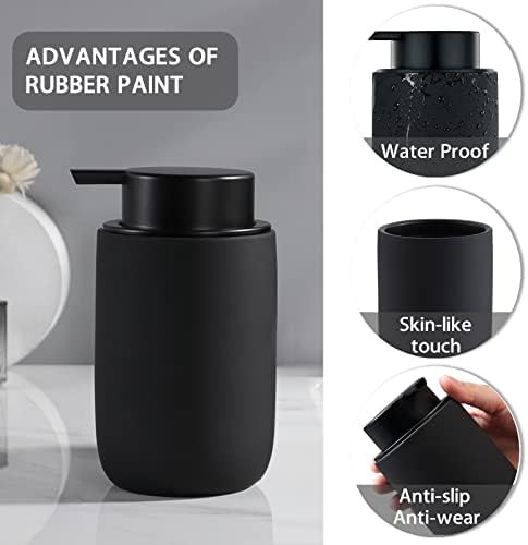 Black Foaming Hand Soap Dispenser - Bathroom Lotion Hand Pump Dispenser Matte Black Foam Soap Dispen | Amazon (US)