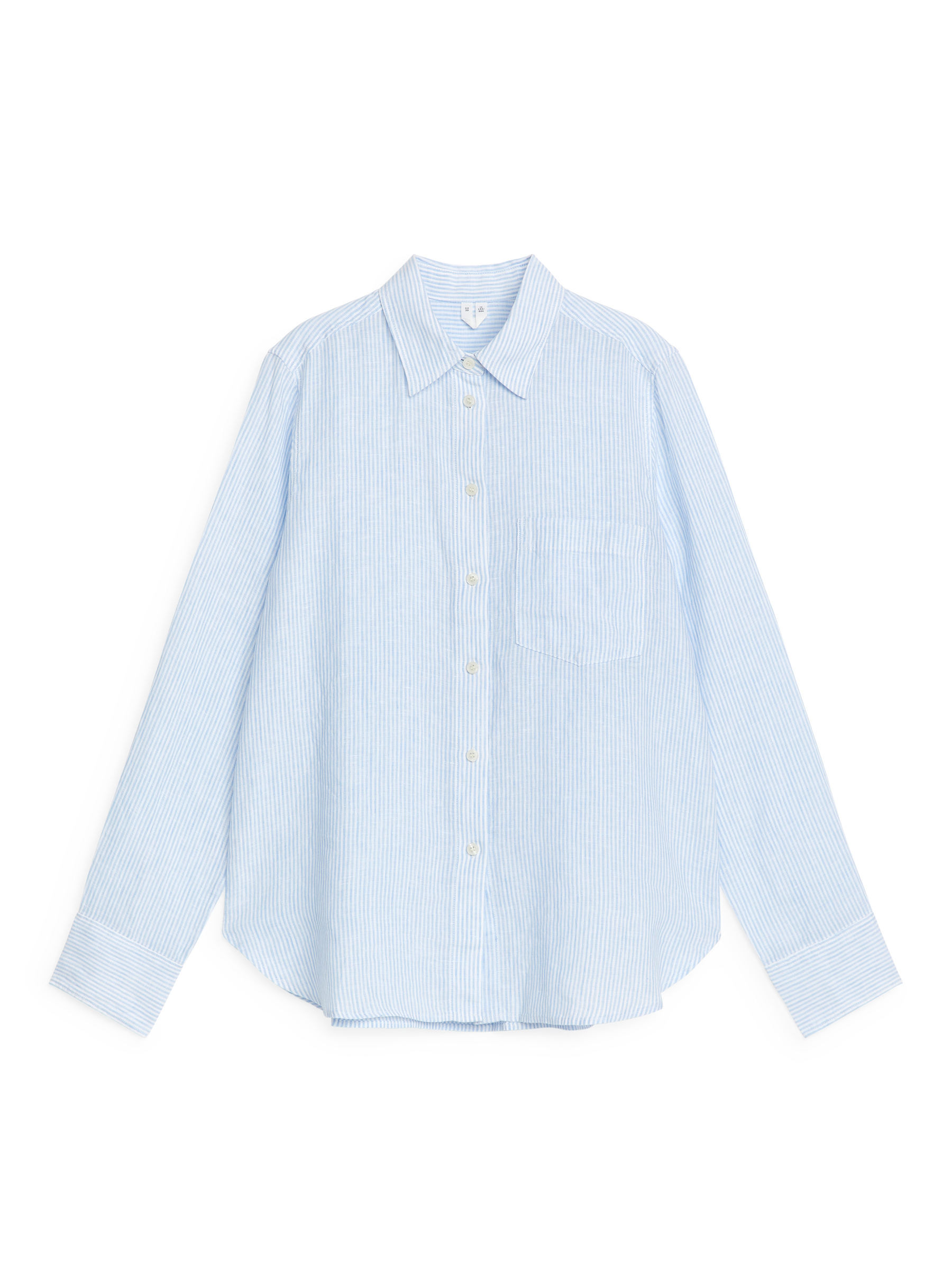 Linen Shirt – White/Blue – Women – ARKET GB | Arket UK