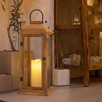 Bdor 2 Pack Large 22.5 Inch Decorative Lanterns with Flameless Pillar Candles, IP65 Waterproof Bl... | Amazon (CA)