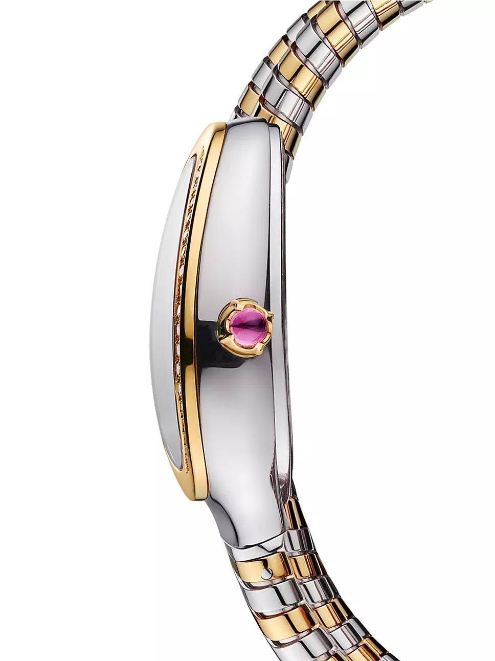 Serpenti Tubogas Stainless Steel, 18K Yellow Gold & 0.293 TCW Diamond Double-Wrap Watch/35MM | Saks Fifth Avenue