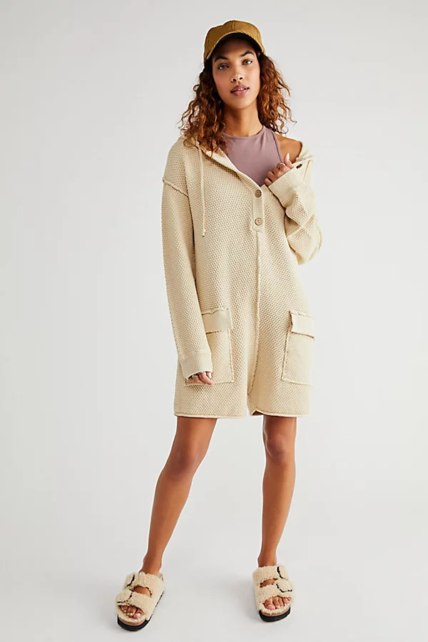 Ryleigh Sweater Romper by FP Beach at Free People, Au Lait, XS | Free People (Global - UK&FR Excluded)