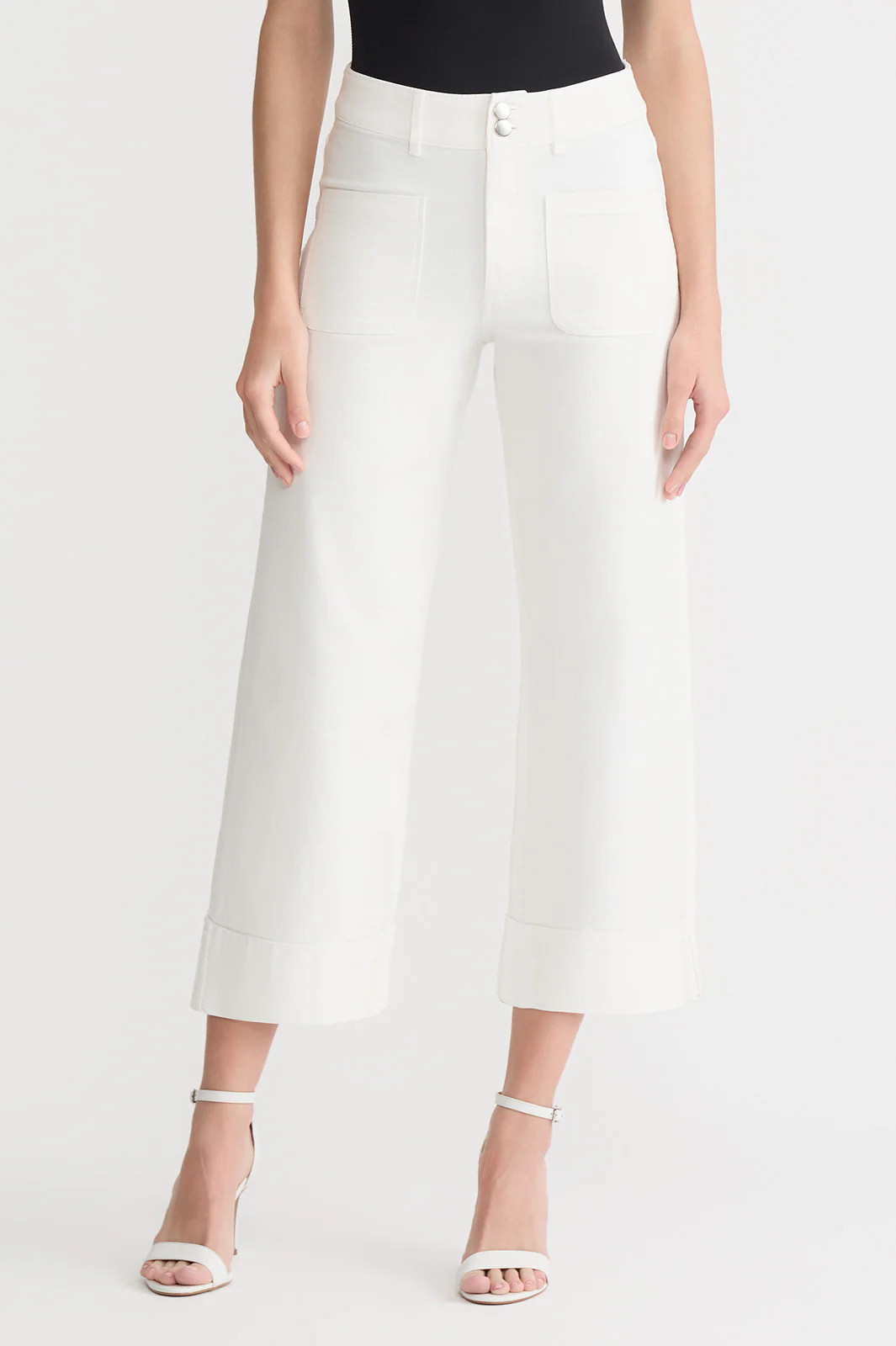 Family Savvy Cropped Wide-Leg Jeans | Ming Wang