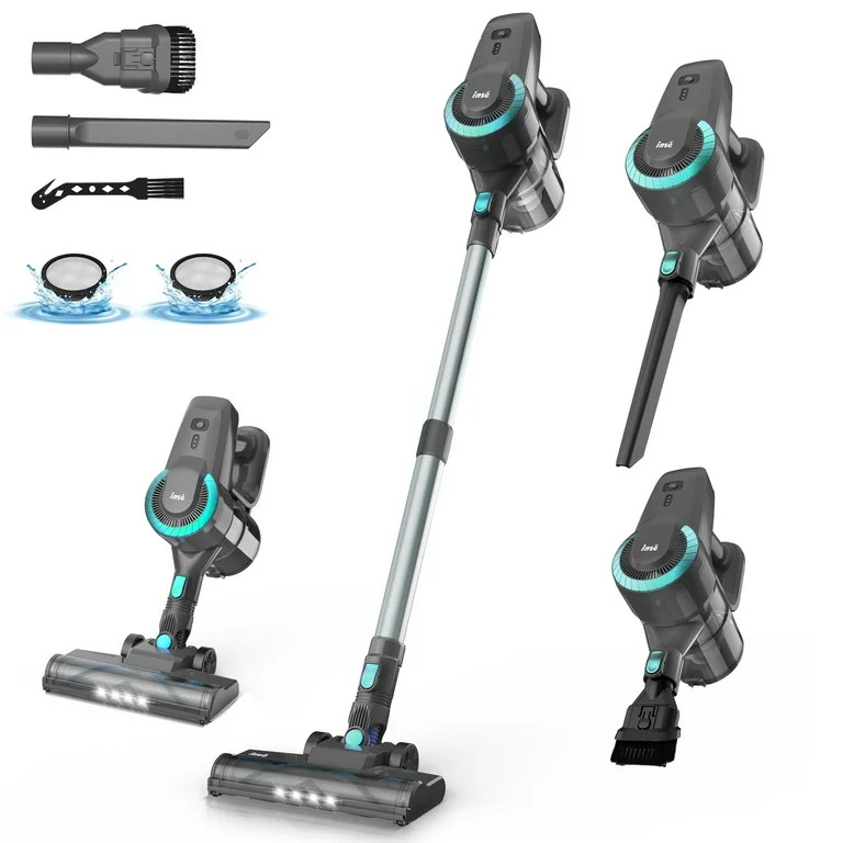 INSE Cordless Vacuum Cleaner, 6 in 1 Ultra-Lightweight Stick Vacuum, Powerful Stick Vacuum for Ha... | Walmart (US)