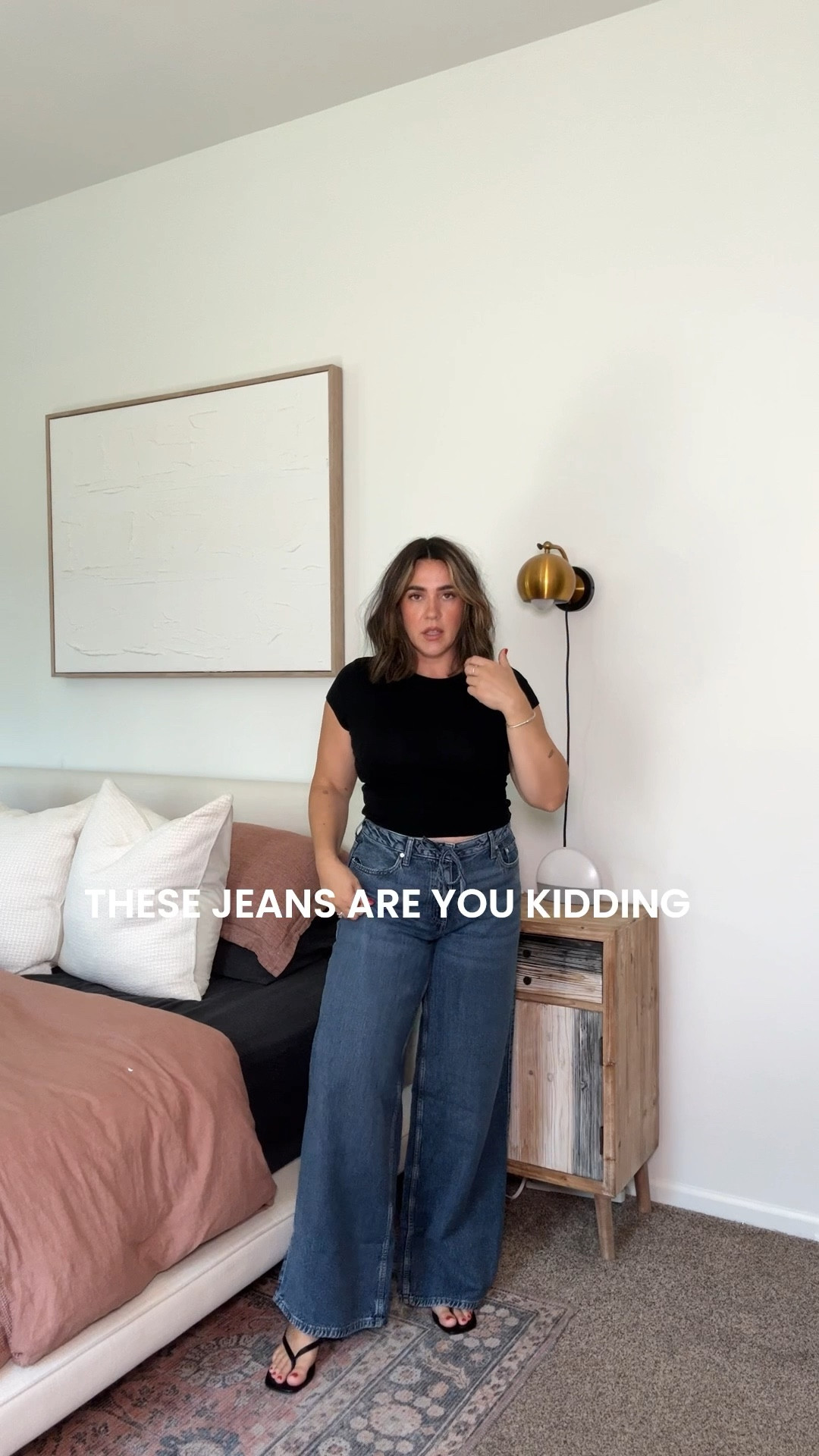 These are the softest drapiest jeans wow. I’m blown away. Size 10 for me, I’d say stay with your true size. I’m about 5’5! These are mid rise and the drawstring helps prevent the back gap. 

#LTKFallSale #LTKStyleTip #LTKMidsize