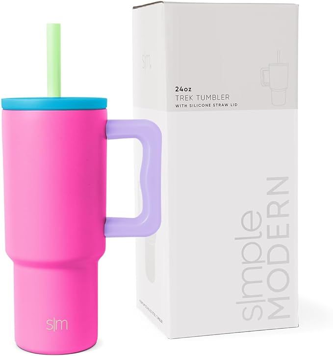Simple Modern Kids 24 oz Tumbler with Handle and Silicone Straw Lid | Spill Proof and Leak Resist... | Amazon (US)