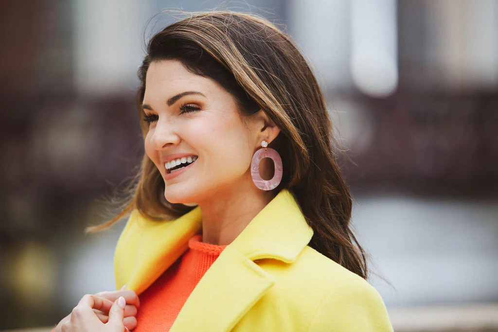 Petal Earrings in Pink | TrendingAbove