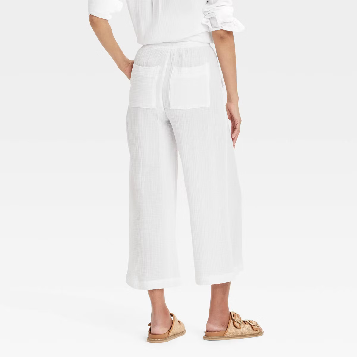 Women's High-Rise Gauze Wide Leg Pull-On Pants - Universal Thread™ | Target