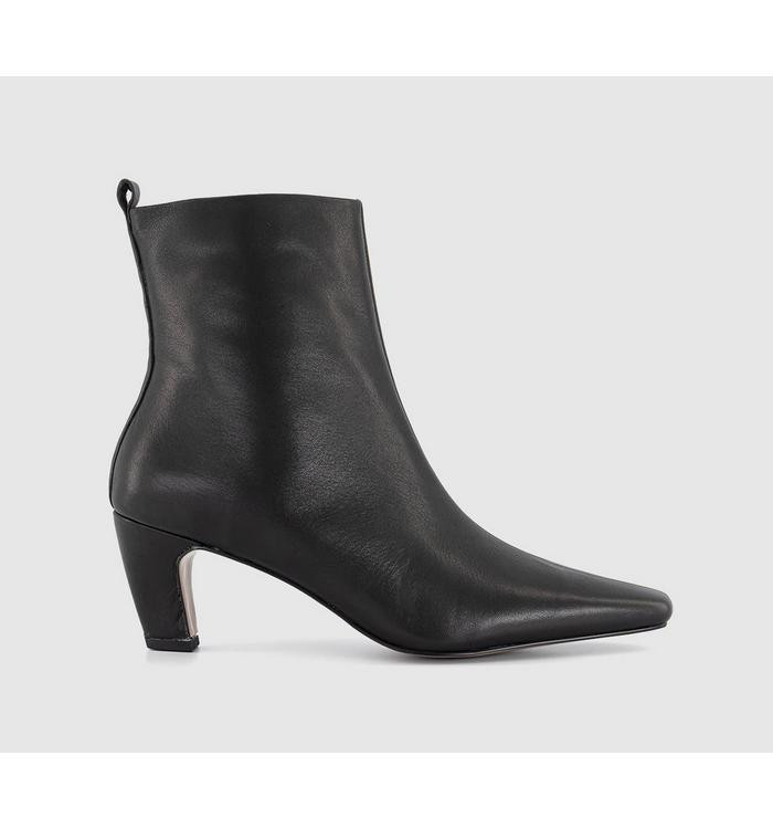 Addison Curve Heel Ankle Boots | Office Shoes (UK)