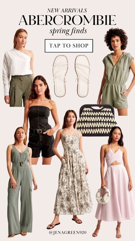 Abercrombie New Arrivals | Spring Outfit | Linen Jumpsuit | Vacation Outfit | Denim Strapless Top | Cotton Romper  

#LTKsalealert #LTKfindsunder100 #LTKstyletip