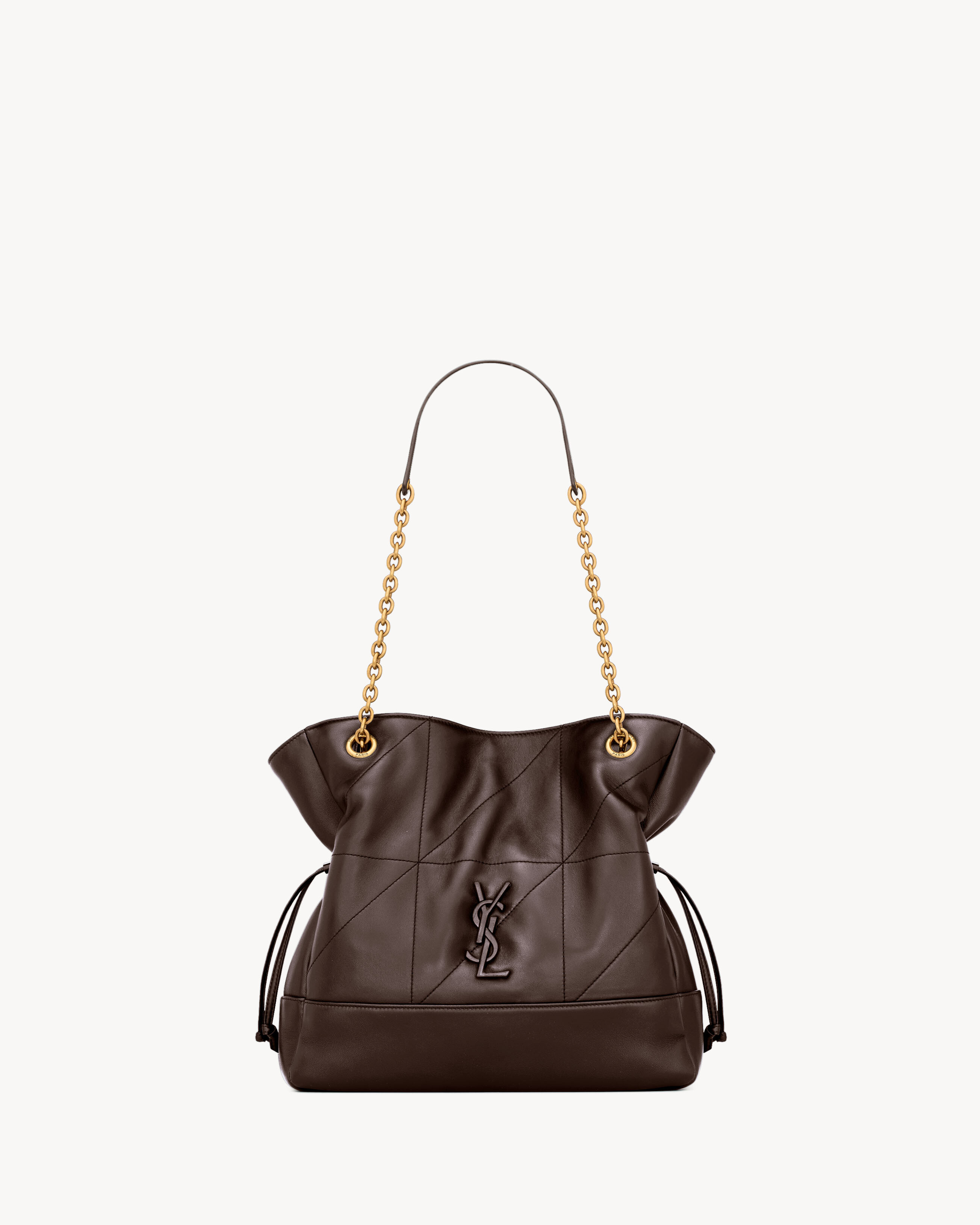 The small tote version of the JAMIE, decorated with a leather-covered CASSANDRE and CARRÉ RIVE G... | Saint Laurent Inc. (Global)